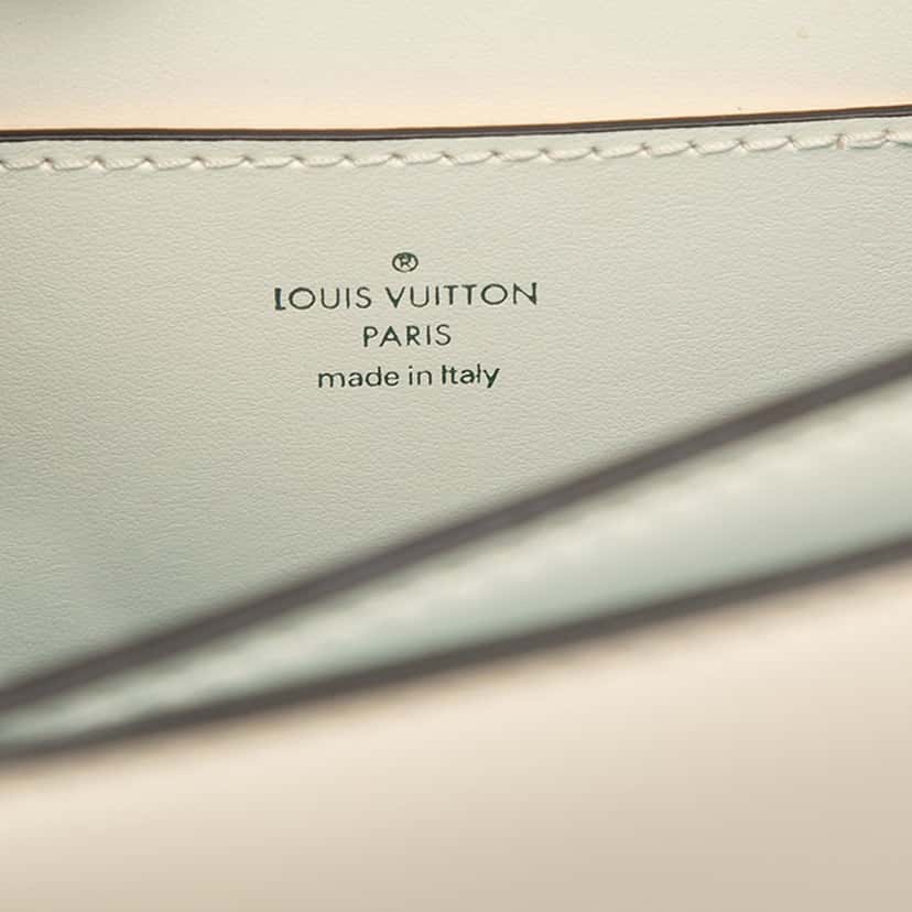 Louis Vuitton Calfskin LV Pont 9 Soft MM White Leather Very good condition - Box View