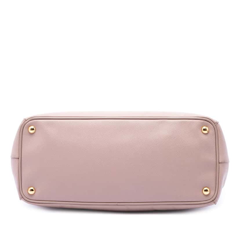 Prada Large Saffiano Lux Galleria Double Zip Satchel Brown Leather Very good condition - Inside View