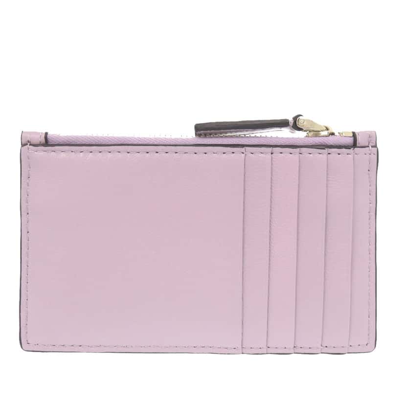 Valentino Leather VLogo Walk Zip Card Holder Purple Leather Very good condition - Back View