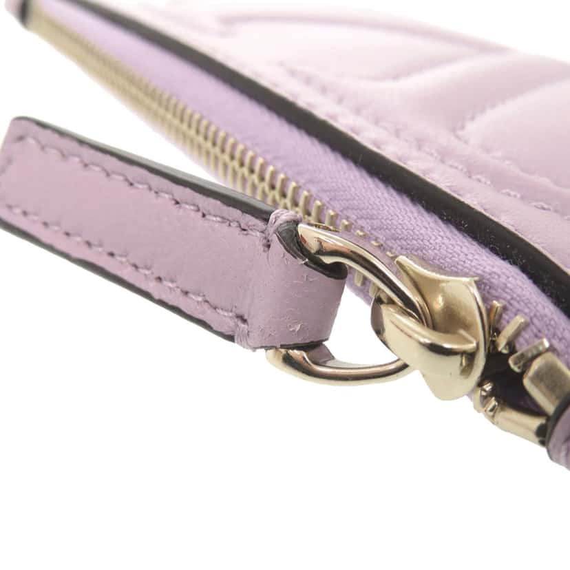 Valentino Leather VLogo Walk Zip Card Holder Purple Leather Very good condition - Box View