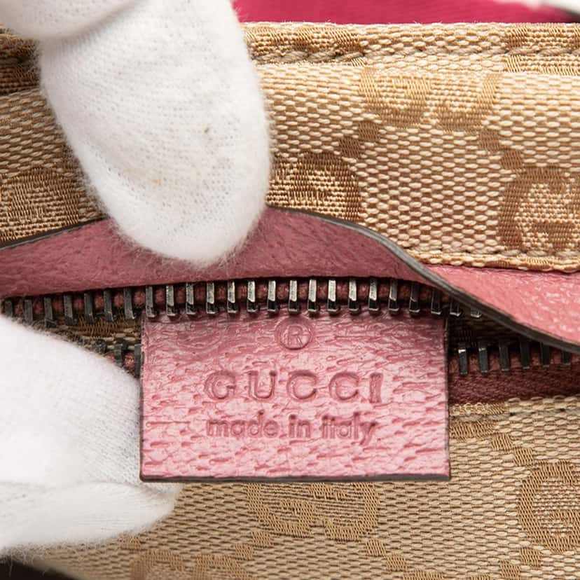 Gucci GG Canvas Web Double Pocket Belt Bag Beige Very good condition - Model View