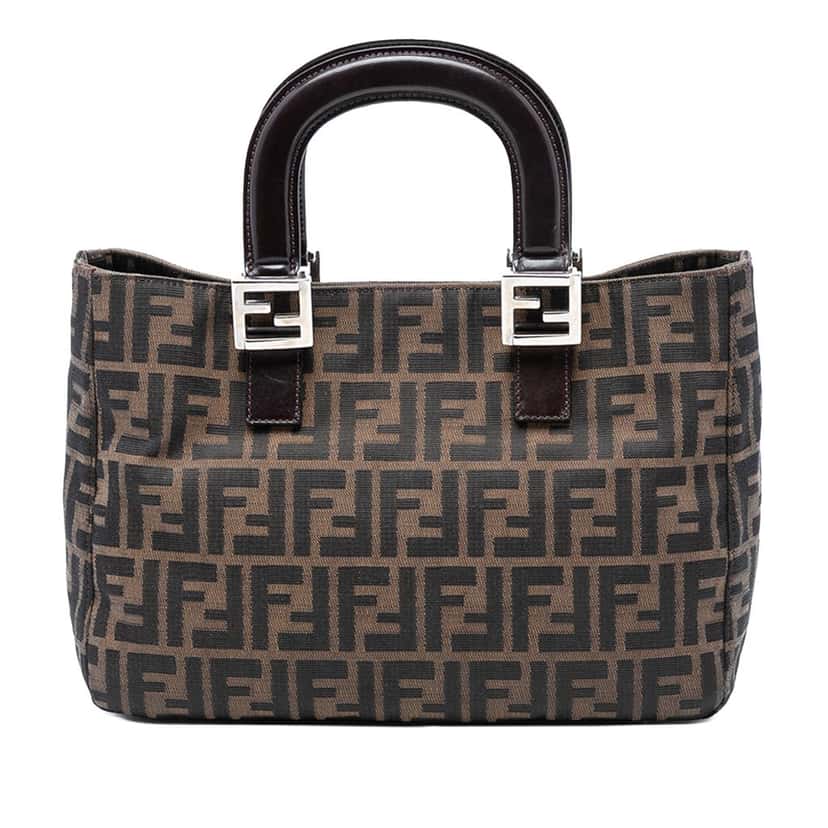 Fendi Zucca Canvas Handbag Brown Very good condition - Front View
