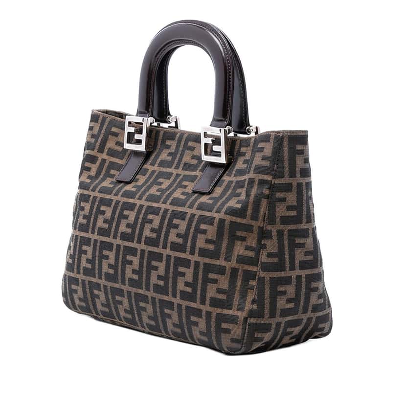 Fendi Zucca Canvas Handbag Brown Very good condition - Back View