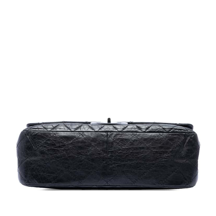 Chanel Quilted Aged Calfskin Reissue 2.55 Double Flap 227 Black Leather Very good condition - Inside View