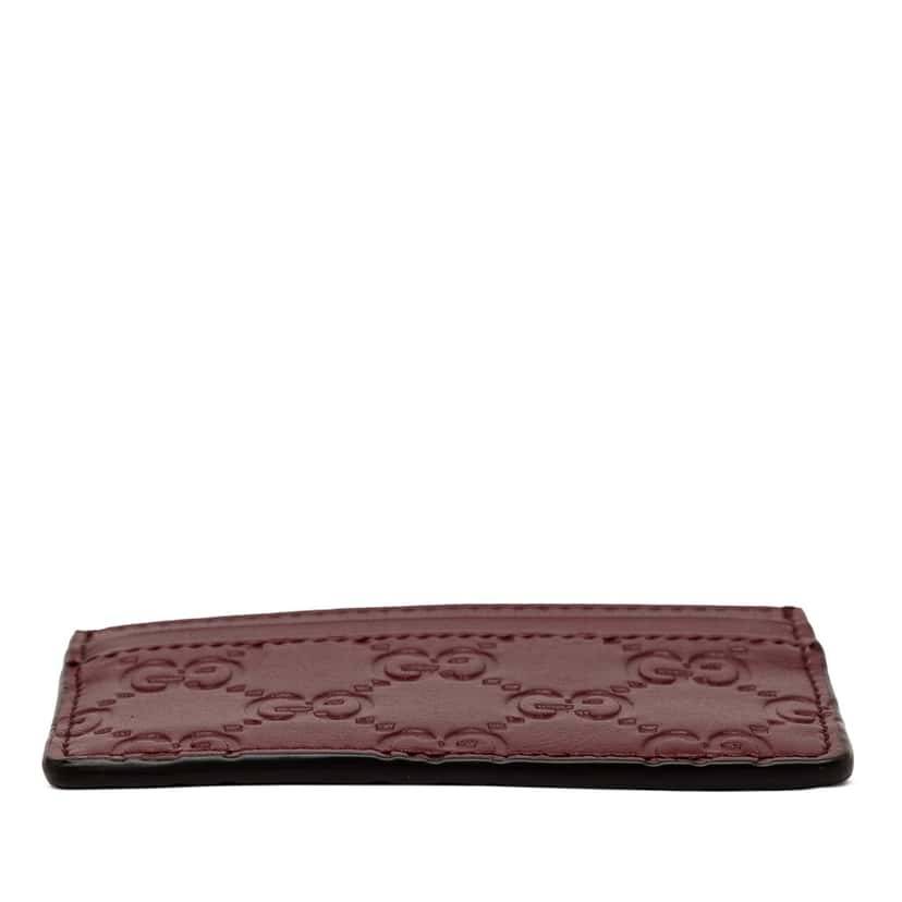 Gucci Guccissima Card Holder Red Leather Very good condition - Inside View