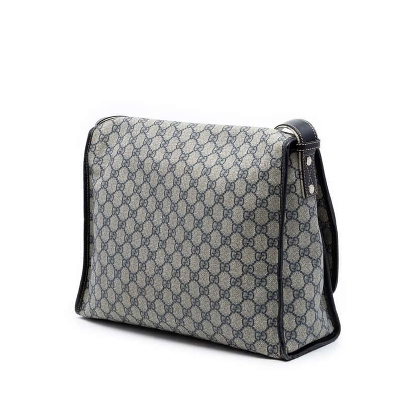 Gucci GG Supreme Web Messenger Bag Beige Very good condition - Back View