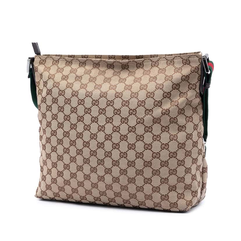 Gucci GG Canvas Web Crossbody Beige Very good condition - Back View