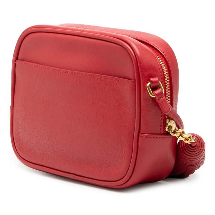 Saint Laurent Calfskin Monogram Blogger Bag Red Leather Very good condition - Back View