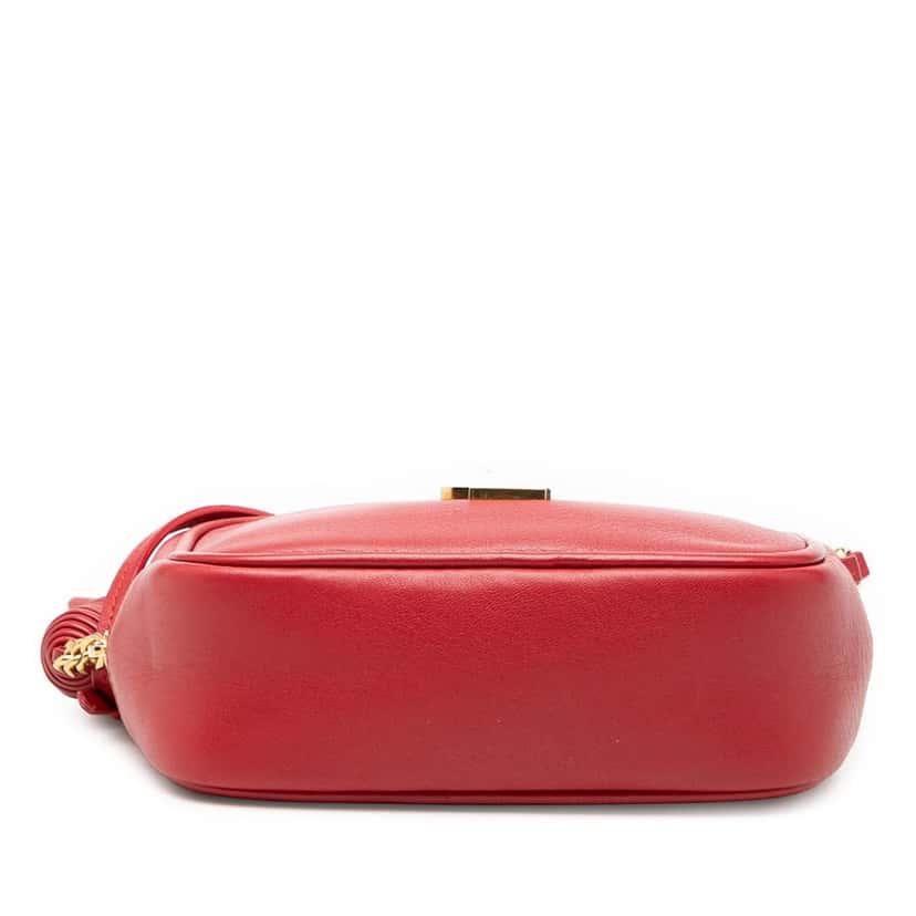 Saint Laurent Calfskin Monogram Blogger Bag Red Leather Very good condition - Inside View