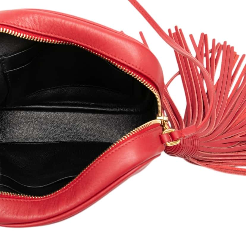 Saint Laurent Calfskin Monogram Blogger Bag Red Leather Very good condition - Model View