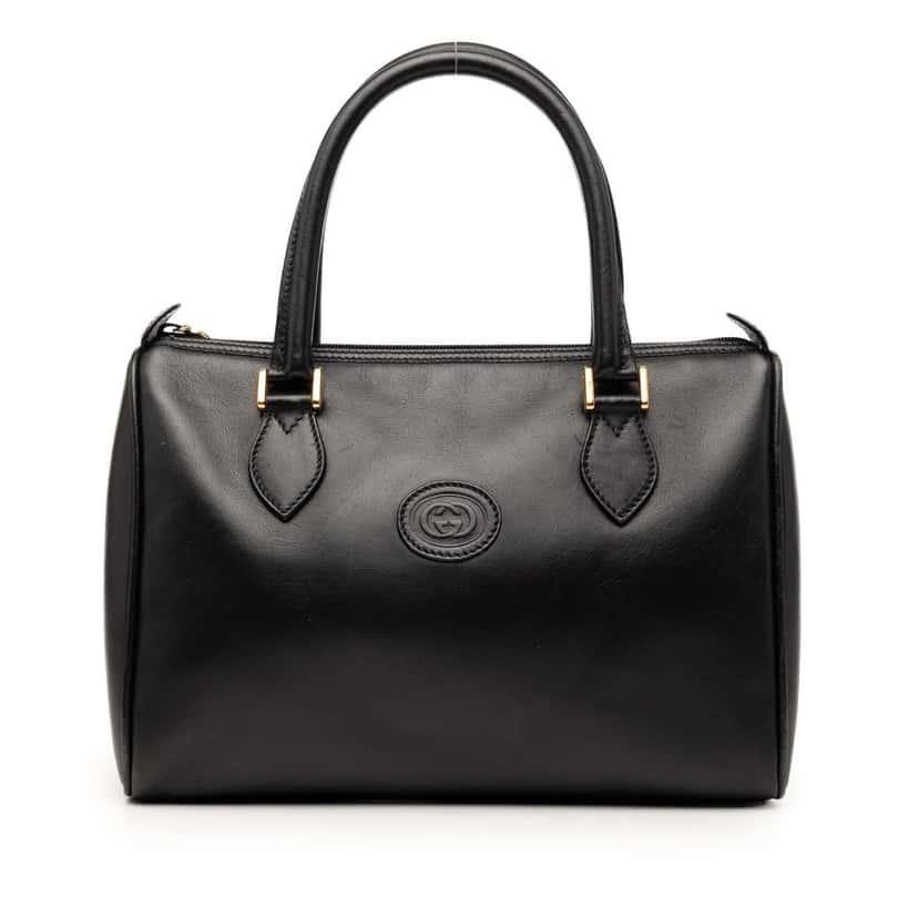 Gucci Calfskin Handbag Black Leather Very good condition - Front View