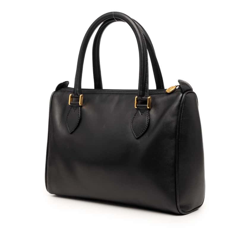 Gucci Calfskin Handbag Black Leather Very good condition - Back View
