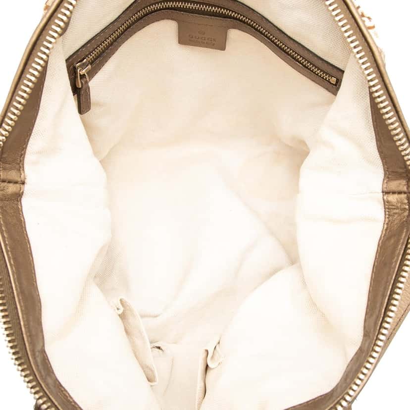 Gucci GG Lurex Heart Bit Satchel Brown Very good condition - Model View