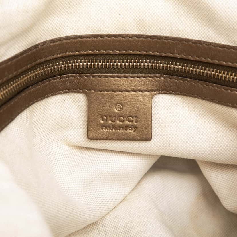 Gucci GG Lurex Heart Bit Satchel Brown Very good condition - Box View