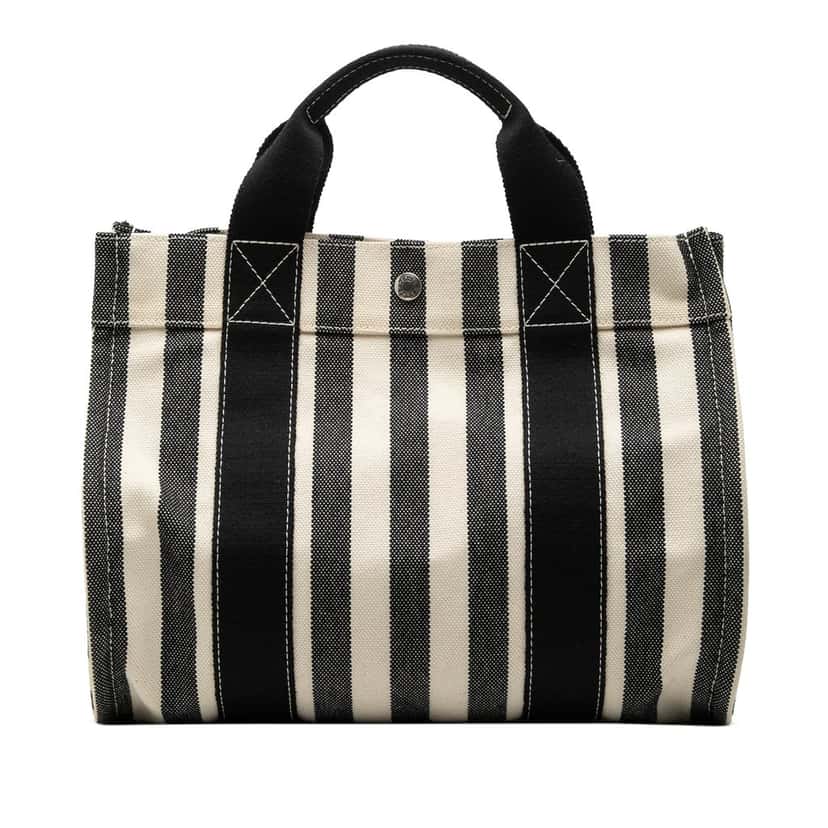 Hermès Toile Cannes PM Black Very good condition - Front View