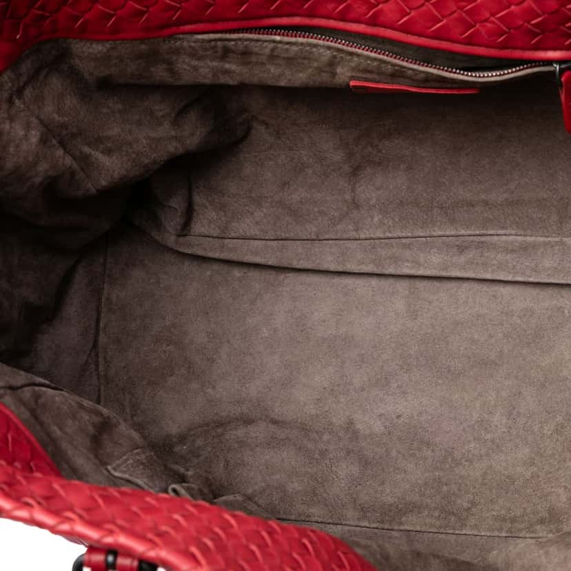 Bottega Veneta Large Nappa Intrecciato Cesta Tote Red Leather Very good condition - Model View