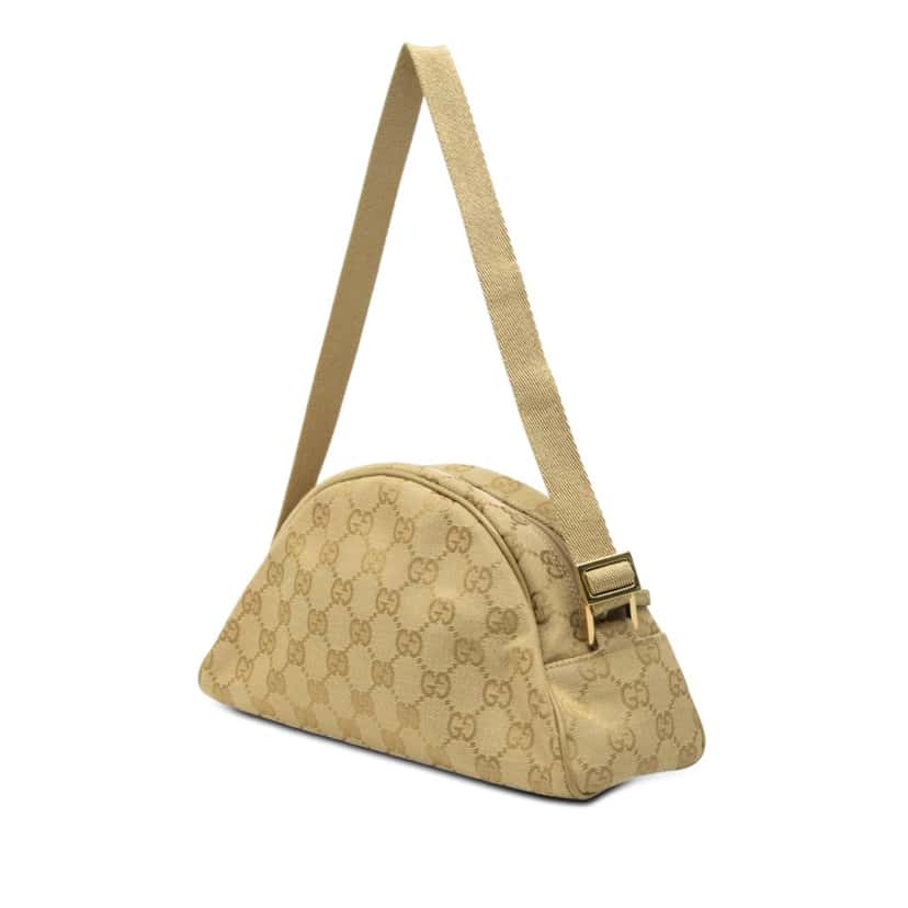 Gucci GG Canvas Shoulder Bag Beige Very good condition - Back View