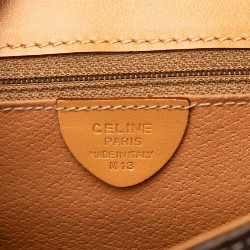 Celine Macadam Coated Canvas Handbag Brown Very good condition - Box View