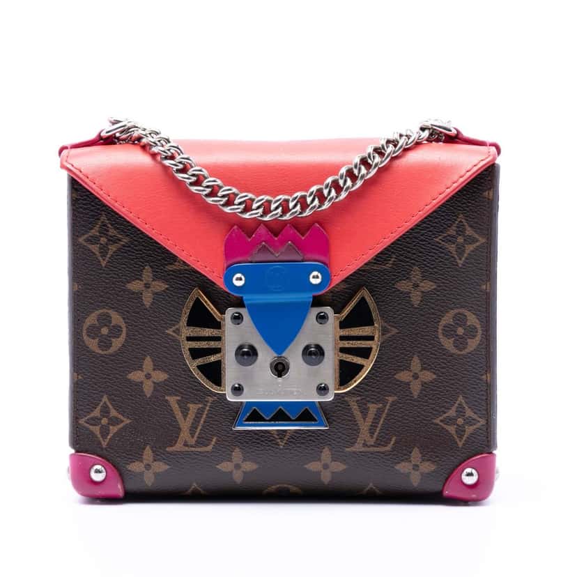 Louis Vuitton Monogram Tribal Mask Pochette PM Brown Very good condition - Front View