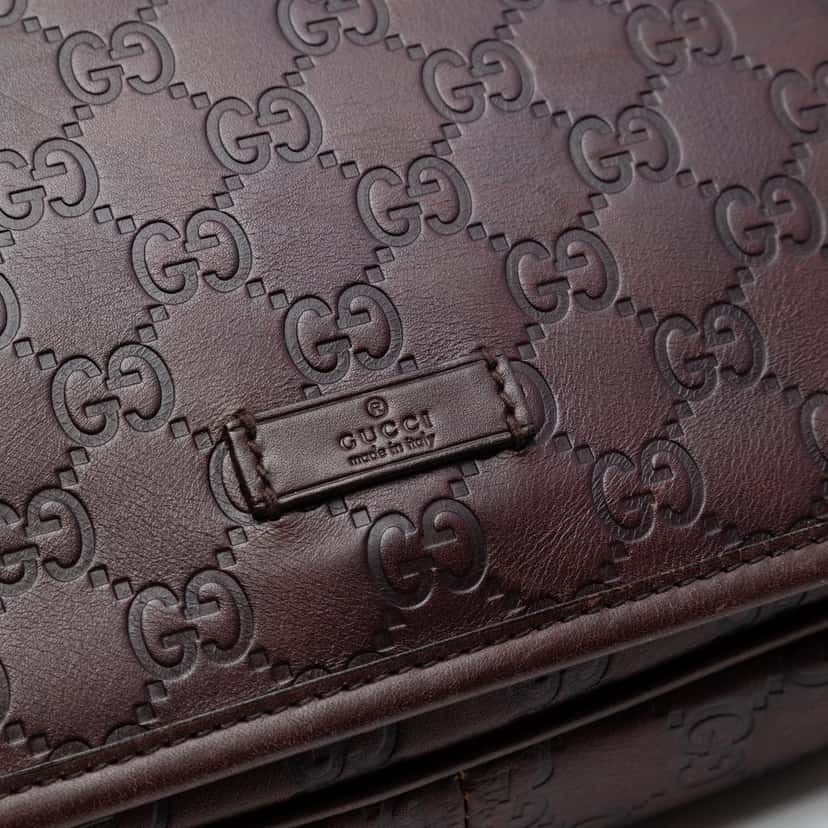 Gucci Guccissima Crossbody Brown Leather Very good condition - Box View