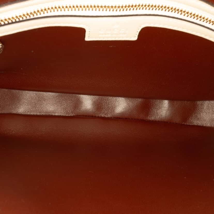 Gucci Small Calfskin Web Jackie 1961 Crossbody Beige Leather Very good condition - Model View