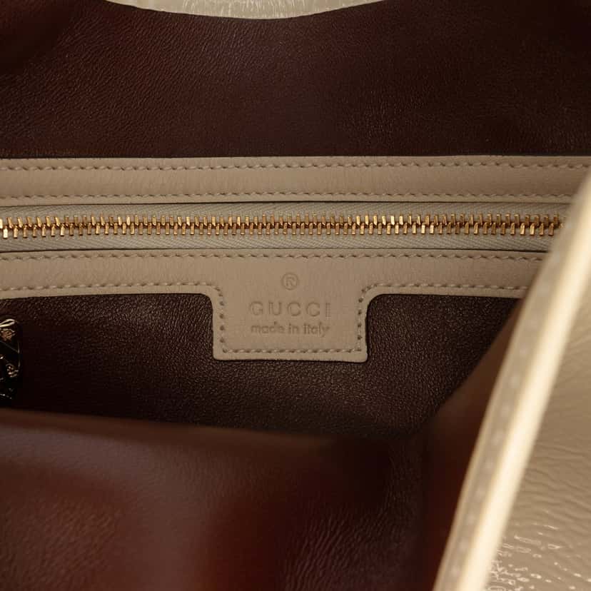 Gucci Small Calfskin Web Jackie 1961 Crossbody Beige Leather Very good condition - Box View