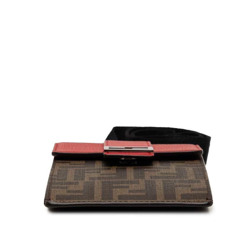 Fendi Zucca Coated Canvas Phone Holder Crossbody Brown Very good condition - Inside View