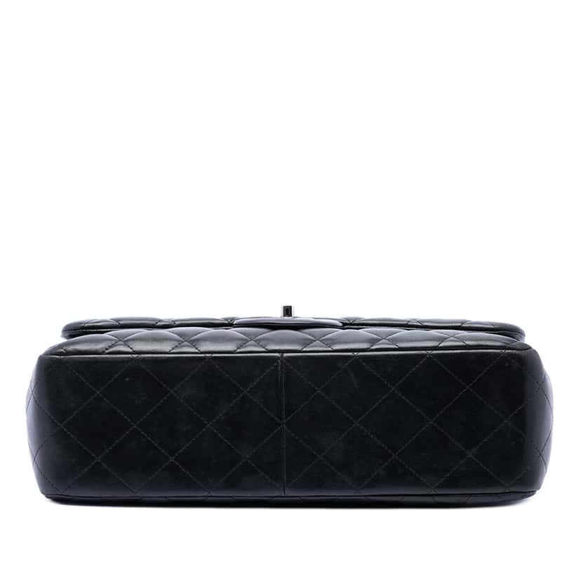 Chanel Jumbo Classic Lambskin Double Flap Black Leather Very good condition - Inside View