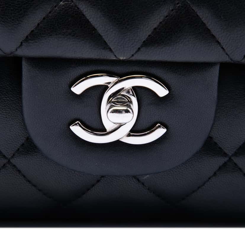 Chanel Jumbo Classic Lambskin Double Flap Black Leather Very good condition - Box View