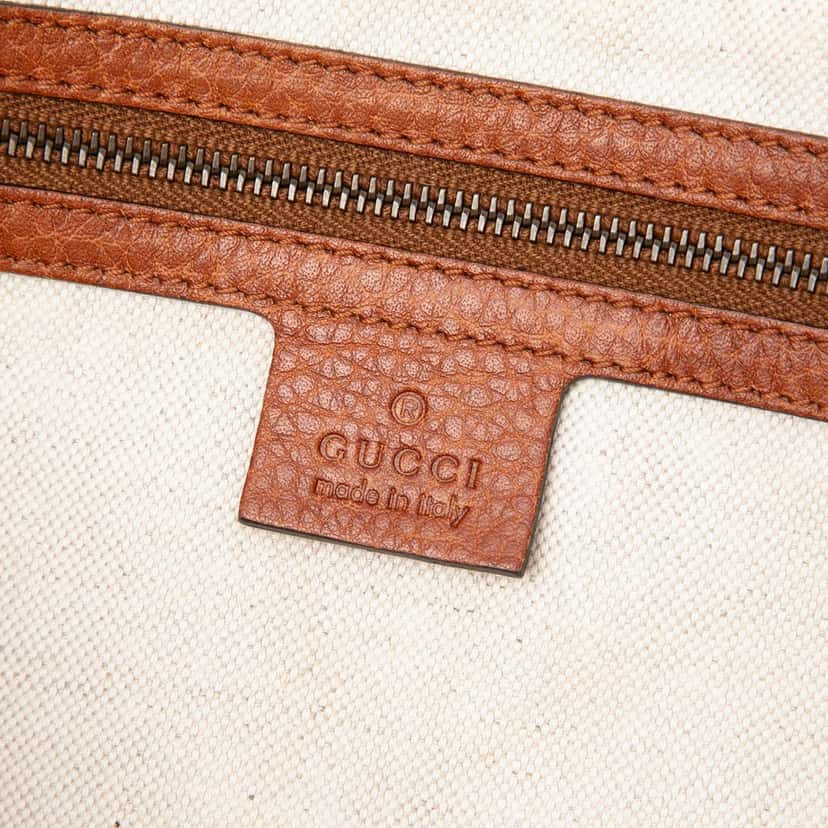 Gucci GG Canvas Laidback Crafty Handbag Beige Very good condition - Box View