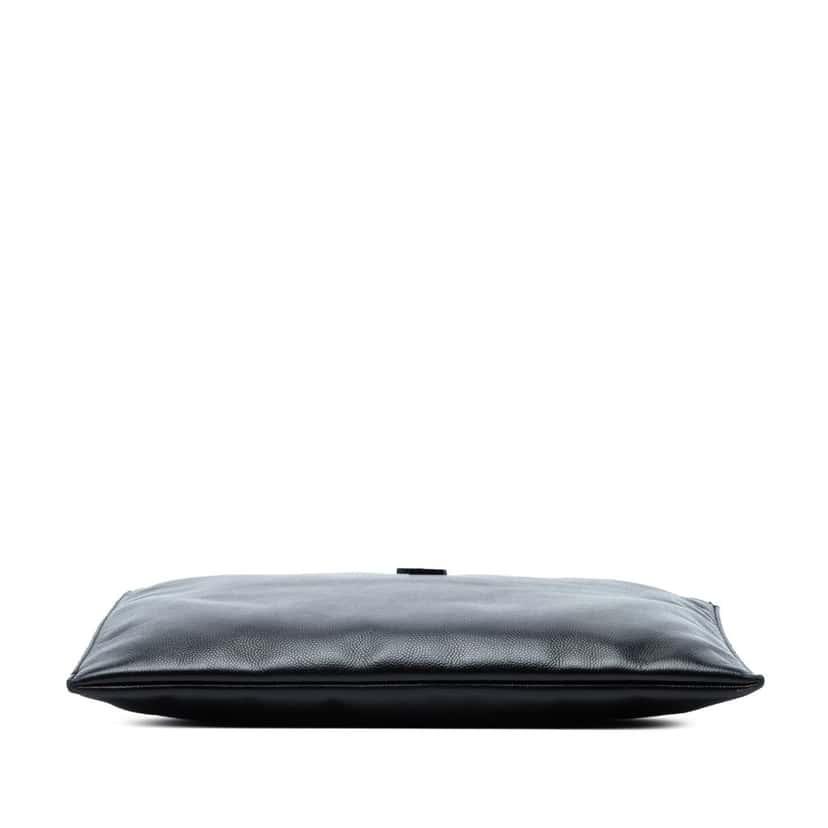 Saint Laurent Grain De Poudre Monogram Monochrome iPad Case Black Leather Very good condition - Inside View