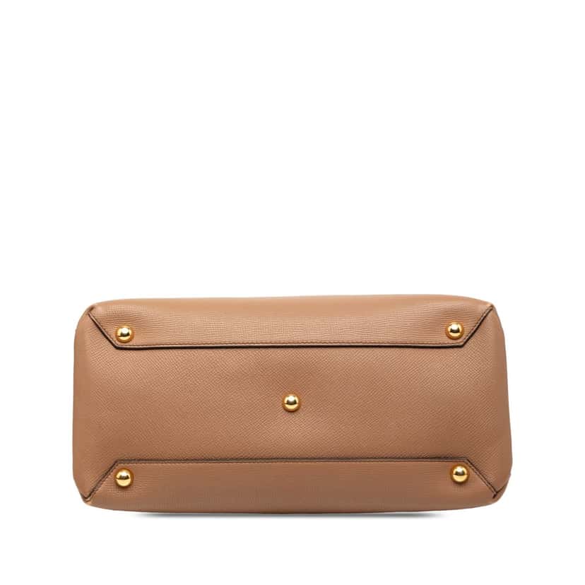 Burberry Medium Leather and House Check Banner Satchel Brown Leather Very good condition - Inside View