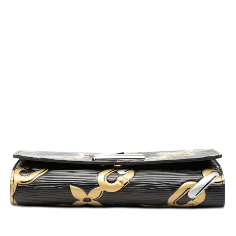 Louis Vuitton Epi Chain Flower Twist Wallet On Chain Black Leather Very good condition - Inside View