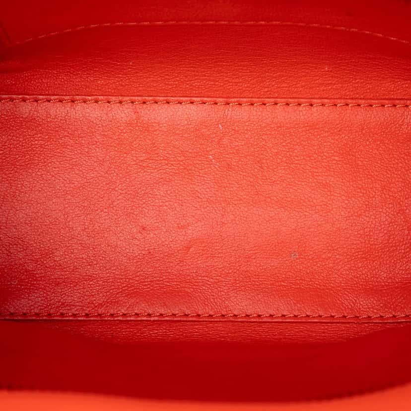 Celine Nano Leather Luggage Tote Orange Leather Very good condition - Model View