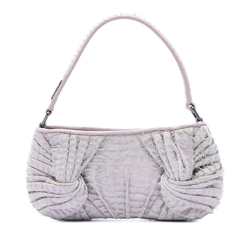 Burberry Prorsum Leather Fringed Shoulder Bag Purple Leather Very good condition - Front View