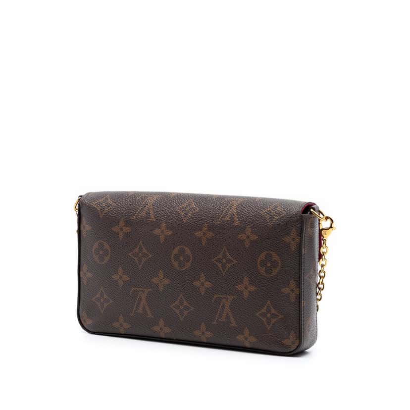 Louis Vuitton Monogram Pochette Felicie Brown Very good condition - Back View