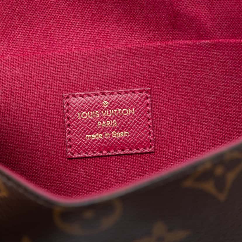 Louis Vuitton Monogram Pochette Felicie Brown Very good condition - Box View