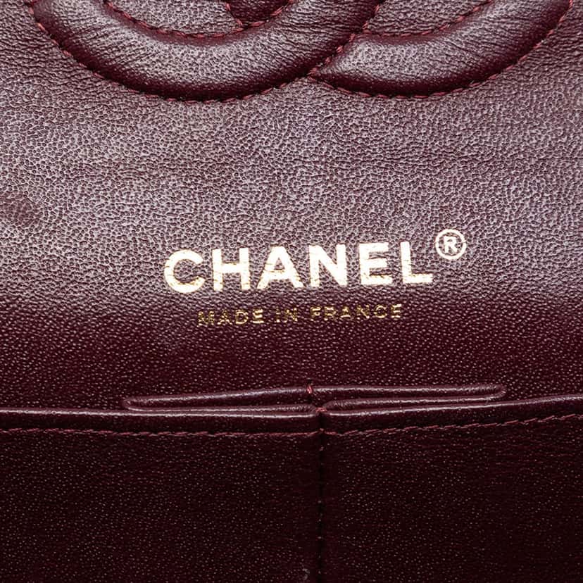 Chanel Medium Classic Lambskin Double Flap Black Leather Very good condition - Box View