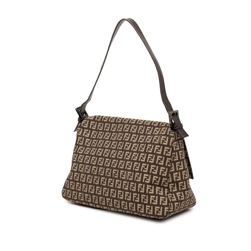 Fendi Zucchino Canvas Mamma Forever Brown Good condition - Back View