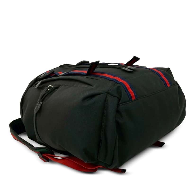 Gucci Canvas Techno Web Animalier Backpack Black Very good condition - Inside View