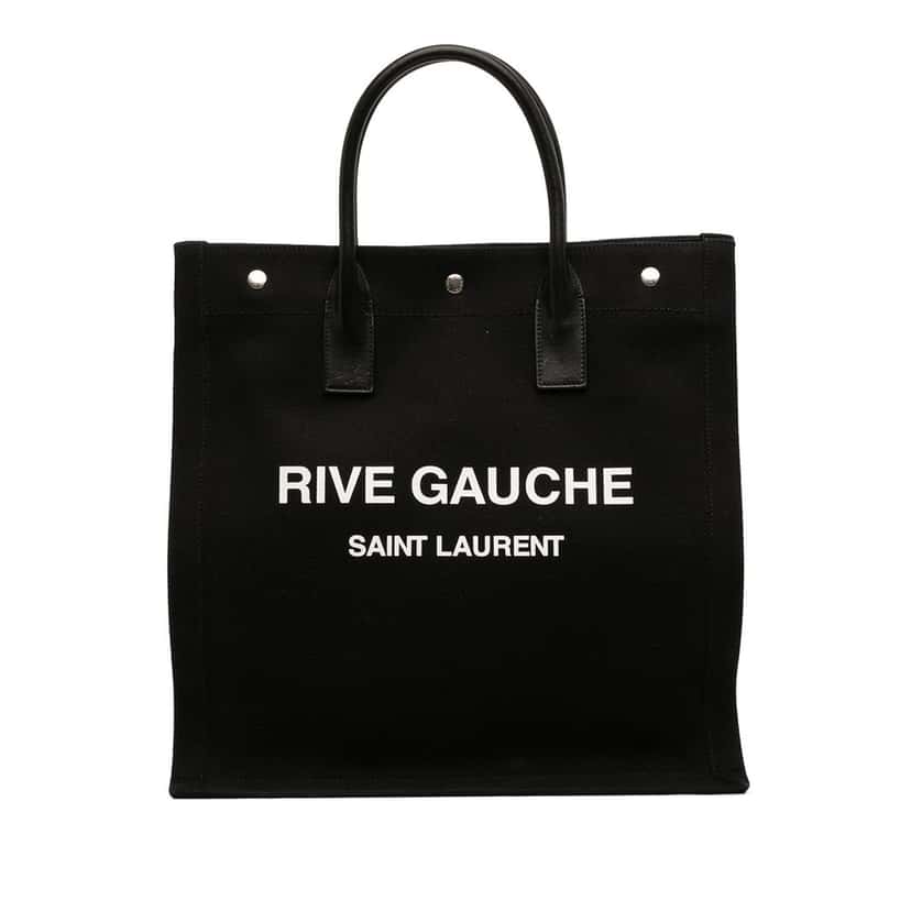Saint Laurent Canvas Rive Gauche North South Tote Black Very good condition - Front View