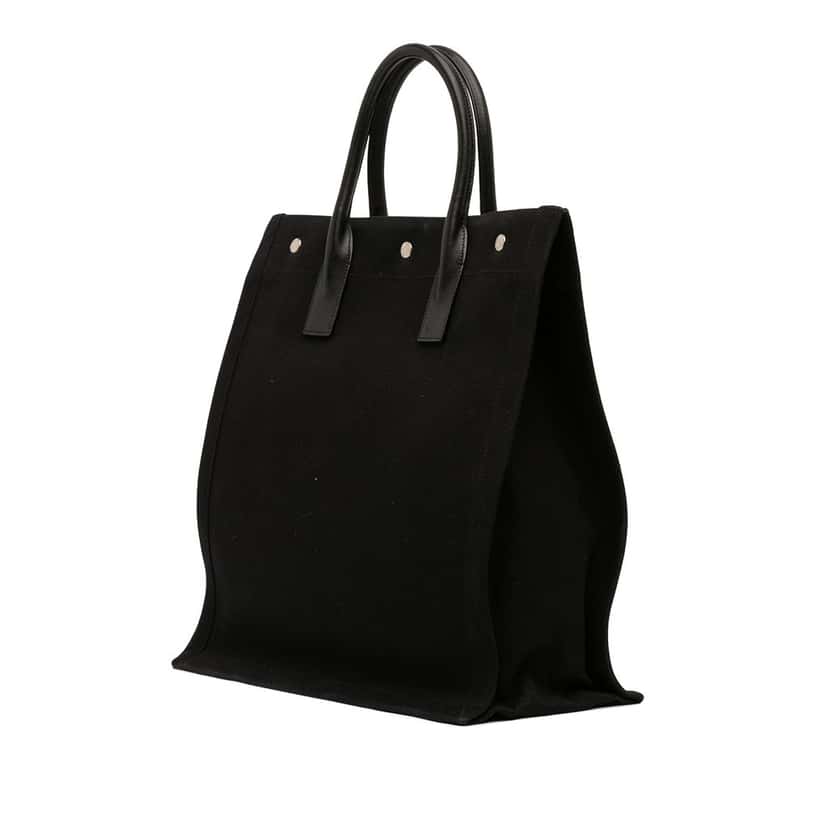 Saint Laurent Canvas Rive Gauche North South Tote Black Very good condition - Back View