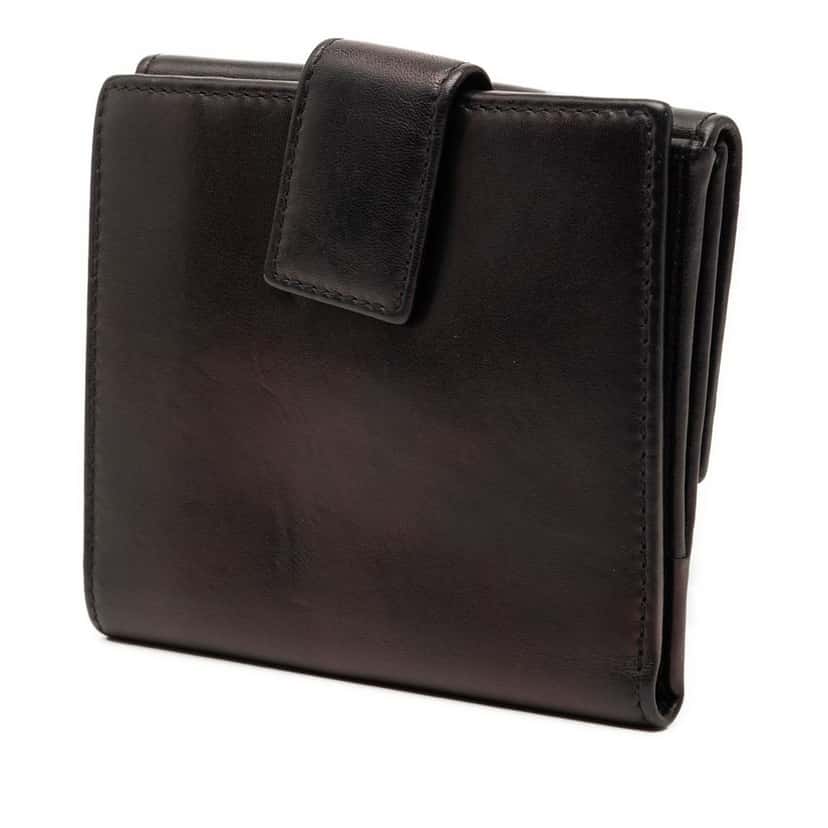 Gucci Calfskin Indy Bifold Wallet Black Leather Very good condition - Back View