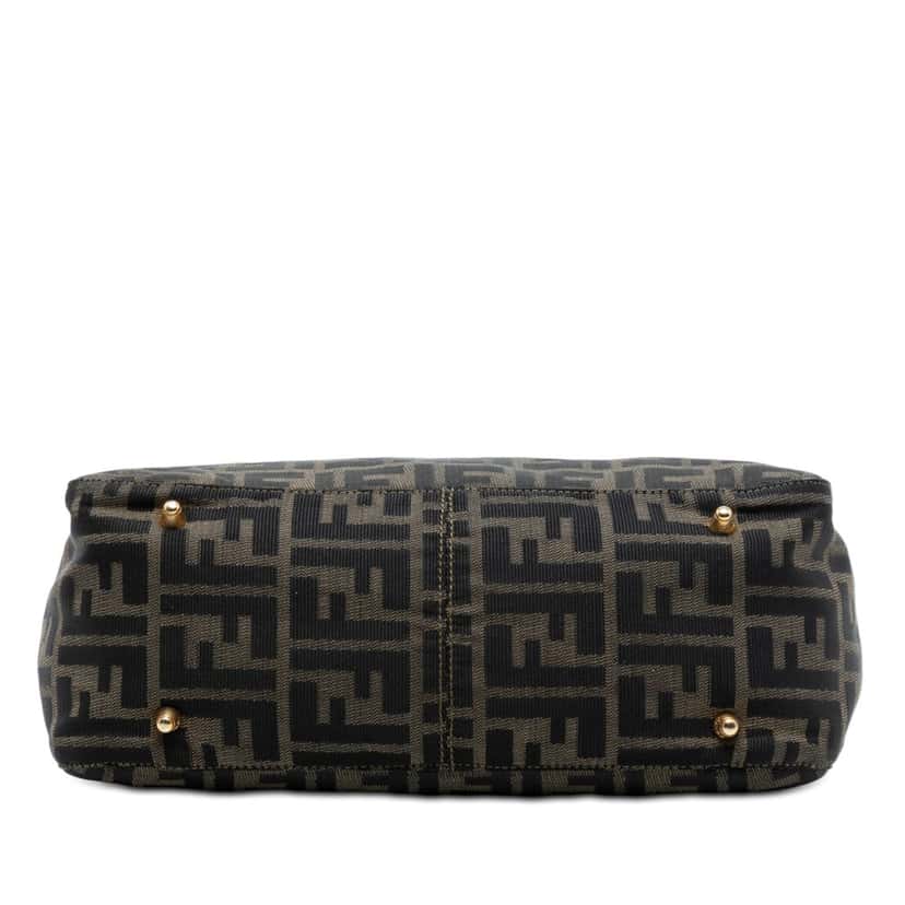 Fendi Small Zucca Canvas Twins Tote Brown Very good condition - Inside View