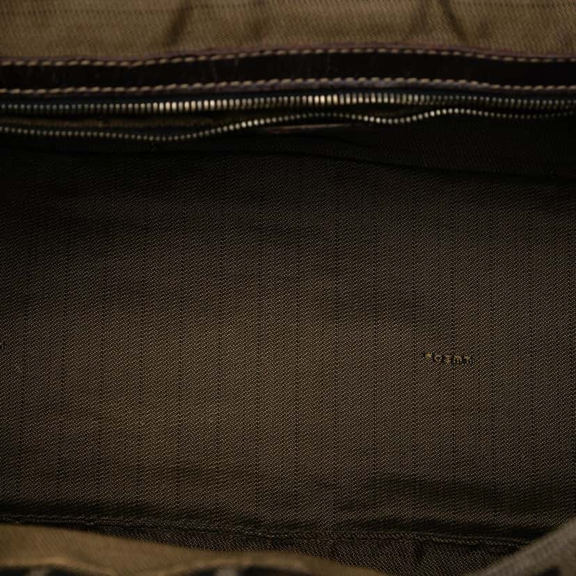 Fendi Small Zucca Canvas Twins Tote Brown Very good condition - Model View