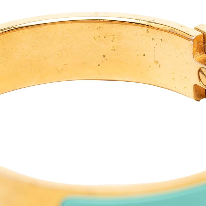 Hermès Narrow Enamel Clic H Bracelet PM Blue Very good condition - Box View