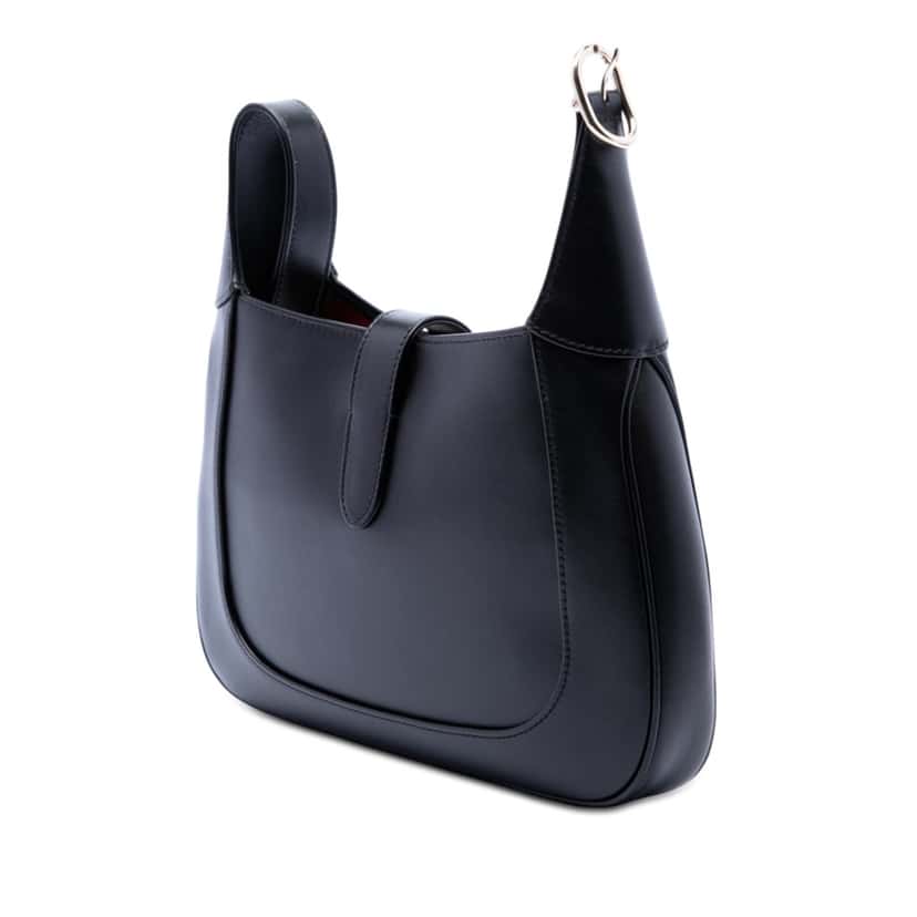 Gucci Small Calfskin Web Jackie 1961 Crossbody Black Leather Very good condition - Back View