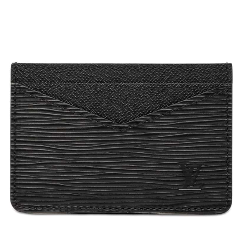 Louis Vuitton Epi Neo Porte Cartes Card Holder Black Leather Very good condition - Front View