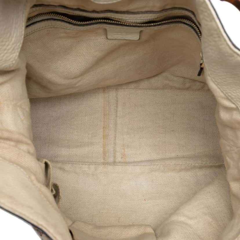 Gucci GG Canvas Bamboo Diana Satchel Beige Very good condition - Model View