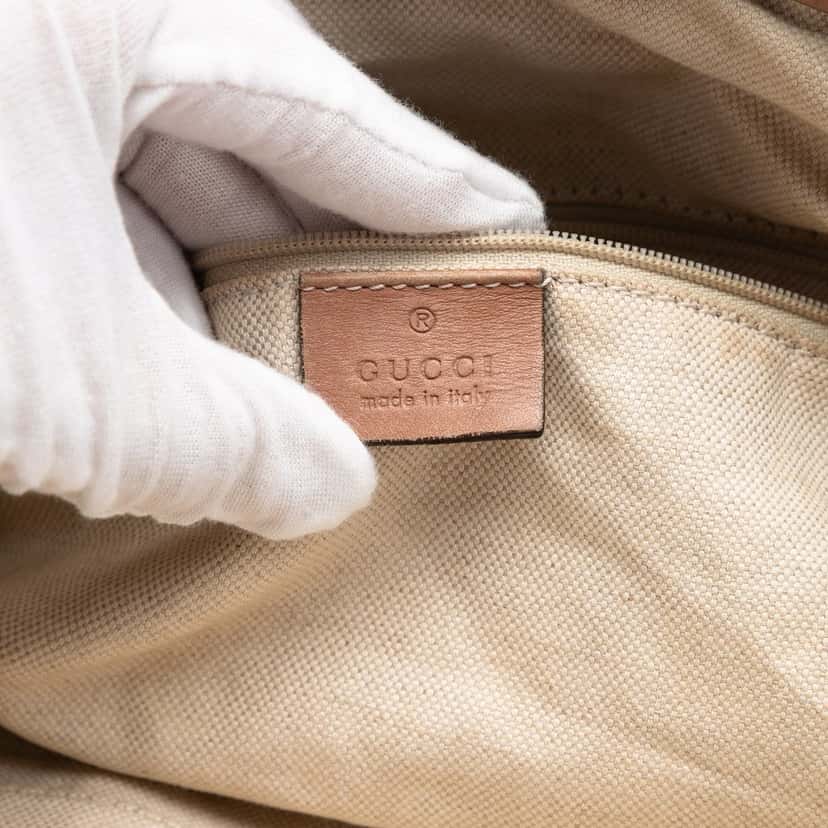 Gucci Diamante Canvas Sukey Satchel Beige Very good condition - Box View